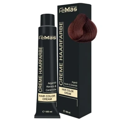 Abbildung von FemMas Premium Haarfarbe Hair Color Cream 100ml Dunkelblond Kupfer 6.4