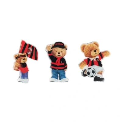 Abbildung von AC Milan Set Magnete mit 3 Teddys, offizielles Produkt