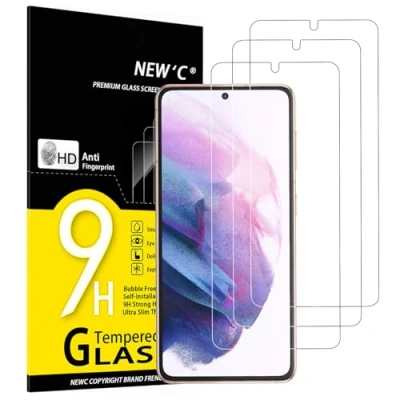 Abbildung von NEW&#039;C 3 Stück, Panzer Schutz Glas für Samsung Galaxy S21 5G (6,2&quot;), Frei von Kratzern, 9H Härte, HD Displayschutzfolie, 0.26mm Ultra klar, Ultrabeständig