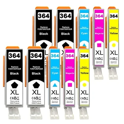 Abbildung von 10er Multipack Druckerpatronen kompatibel für HP 364XL 364 Patronen Deskject 3520 3070A Photosmart 5510 5515 5520 5525 7510 7520 6510 6520 b110a b109a Officejet 4620 4622
