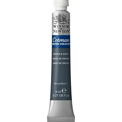 Abbildung von Winsor &amp; Newton 8840105 Cotman Aquarellfarbe Studio Wasserfarben, lebendige hochwertige Farben mit sehr guten Verarbeitungseigenschaften 8ml Tube Payne&#039;s Grau