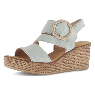 Abbildung von Gabor Plateausandalette, Damen, Größe: 37, Grün Schuhe