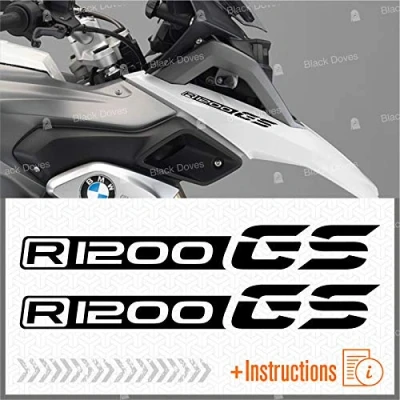 Abbildung von Aufkleber R 1200 GS kompatibel mit/Ersatz für Motorrad BMW Adventure (schwarz)