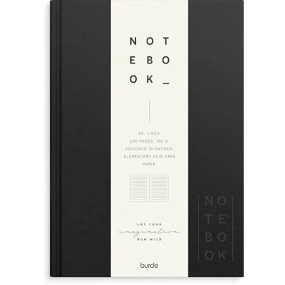 Abbildung von Notebook Textile A5 black lined