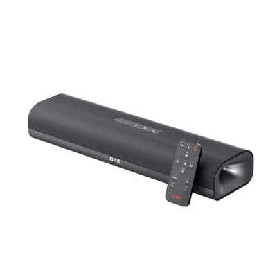 Abbildung von OXS Thunder Lite PC Gaming Soundbar, Soundbars für Fernseher mit Virtuellem Surround Sound, 2 Breitbandtreiber, Bassröhre, Kompaktes Design, HDMI/Aux/Optisch Kompatibel, Bluetooth 5.0 Funkverbindung