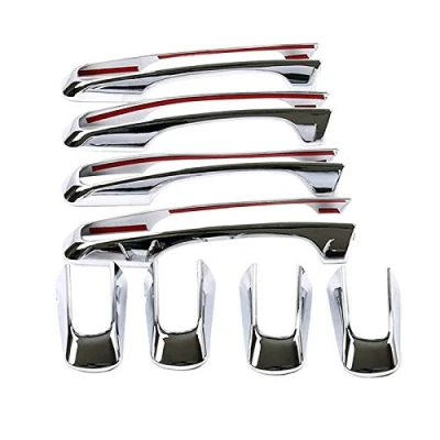 Abbildung von SFUO FIT FÜR JAGUAR E PACE XE XF XFL F Chrome Außenseite Türgriff Abdeckung Zierleiste für Land Rover Discovery Range Sport L494