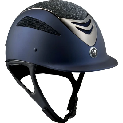 Abbildung von OneK Reithelm Defender Pro Matt Glitzer Navy/Chrom 2