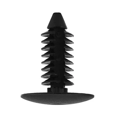Abbildung von Hlyjoon 100Pcs Black Nylon Rivet Clips Universal Autotür/Kotflügel/Stoßfänger Nieten Verschluss 7,5 mm Loch Schrauben Push Retainer Clip