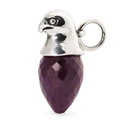 Abbildung von Trollbeads Damen Bead 925 Sterling Silber Glas Rubin rot TAGBE 00044