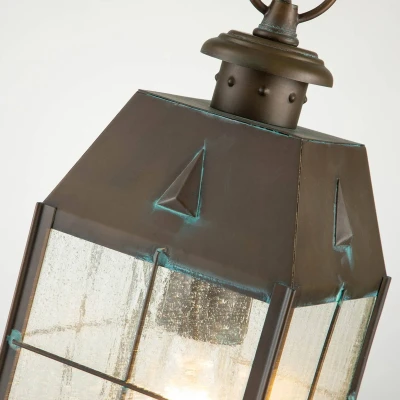 Abbildung von Elstead Lighting QN NANTUCKET8 M AS QUINTIESSE Hängeleuchte Nantucket E27 1x40W IP44 Altmessing, Glas klar H:36.3cm Ø14cm dimmbar höhenverstellbar