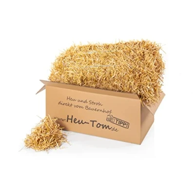 Abbildung von Heu Tom ® 15kg frisches Gerstenstroh Strohballen direkt ab Hof Einstreu Futter Fuer Meerschweinchen Hasen Kaninchen Hamster Pferd