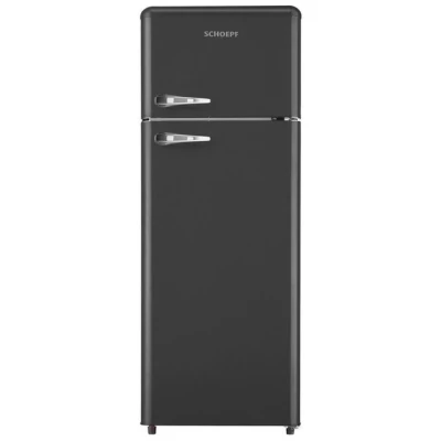Abbildung von SCHOEPF Kühl /Gefrierkombination RKG218B, 145.60 cm hoch, 54.50 breit, LED Beleuchtung, Retro Design, 211 Liter Nutzinhalt