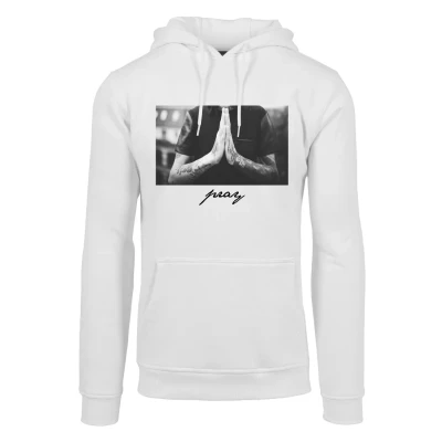 Abbildung von Mister Tee PRAY Kapuzenpullover, Herren, Größe: 3XL, White