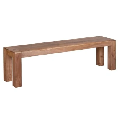 Abbildung von FineBuy Esszimmer Sitzbank Massiv Holz Akazie Bank Natur Produkt Küchenbank im Landhaus Stil Größe wählbar
