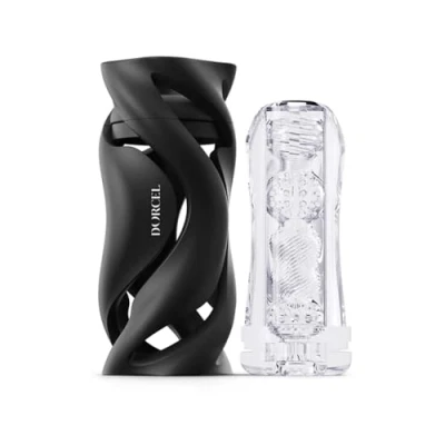 Abbildung von Dorcel Deep Blow Masturbator mit Hülle, Schwarz, Ø8x22 cm