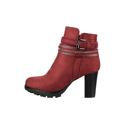 Abbildung von Elara Damen Stiefelette Ankle Boots Chunkyrayan 2018 C292 1 Bordeaux 39