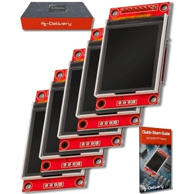 Abbildung von AZDelivery 1,8 Zoll SPI TFT Display ST7735 mit 128 x 160 Pixeln kompatibel Arduino und Raspberry Pi inklusive E Book!