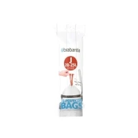 Abbildung von PerfectFit Abfallsack mit Bindeband Code J, 20 25 Liter, Stück/Rolle Weiß Brabantia