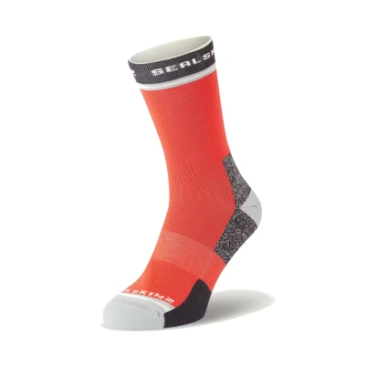Abbildung von SEALSKINZ Unisex Blister Mid Length Running Sock Blofield Anti Blasen Laufsocke, mittellang, Orange, M