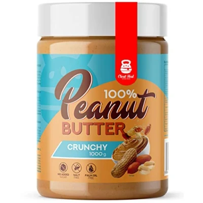 Abbildung von Cheat Meal Peanut Butter 100% 1er pack x 1000g, Erdnusscreme, Erdnussbutter ohne Zucker, Zusatzstoffe, Geröstete Erdnüsse (Crunchy)