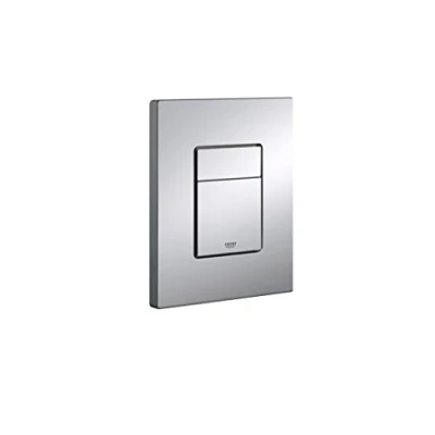 Abbildung von Grohe Skate Cosmopolitian Betätigungsplatte in der Farbe Supersteel für vertikalen oder horizontalen Einbau