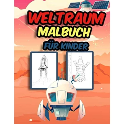 Abbildung von Weltraum Malbuch für Kinder: Malvorlagen Kinder (Astronauten, Planeten, Raumschiffe)