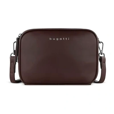 Abbildung von bugatti Almata kleine Schultertasche Damen, Umhängetasche aus hochwertigem Kunstleder, braun