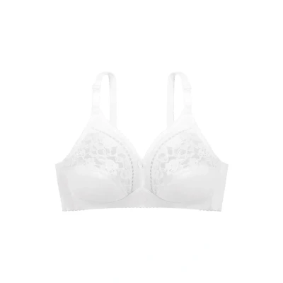 Abbildung von Dorina Damen Bügelloser Soft BH Madeline D1209A, Einfarbig, Gr. 105E, Weiß (Weiß (White A00)
