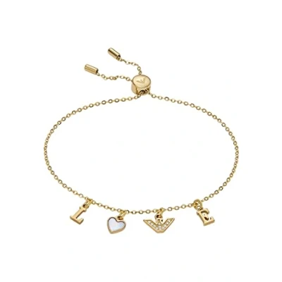 Abbildung von Emporio Armani Sentimental Bracelets Armband goldcoloured, Damen, Größe: One Size, Gold coloured