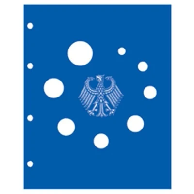 Abbildung von Safe, TOPset, Blätter (4 Ringe) DM Münzsätze ohne Kapseln (1 Satz) Transp/blauem Hintergrundblatt Abm: 185x230 mm. pro Stk.
