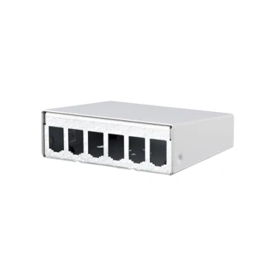 Abbildung von METZ CONNECT Modul AP Gehäuse 6 Port reinweiß, unbestückt
