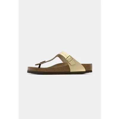 Abbildung von Birkenstock Gizeh BF Regular Hausschuh, Damen, Größe: 40, Gold Schuhe