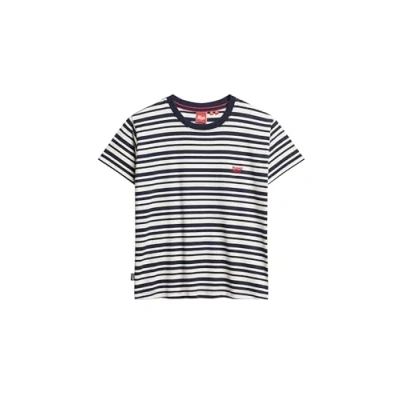 Abbildung von Superdry Essential LOGO Striped Tshirt print, Damen, Größe: 36, Richest navy stripe