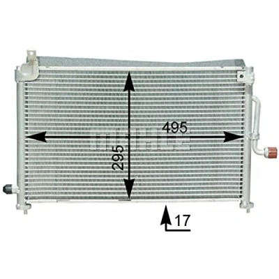 Abbildung von MAHLE ORIGINAL AC 416 000S Klimakondensator ohne Trockner 495mm