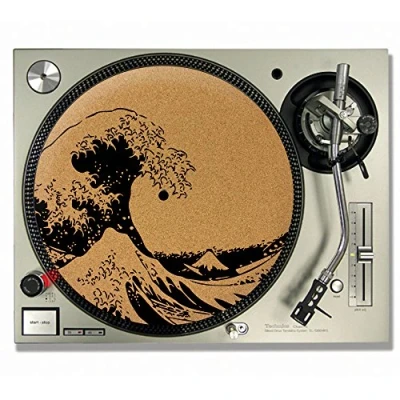 Abbildung von The Great Wave off Kanagawa Hokusai Kork DJ Slipmats/Turntable Slipmats VINYL