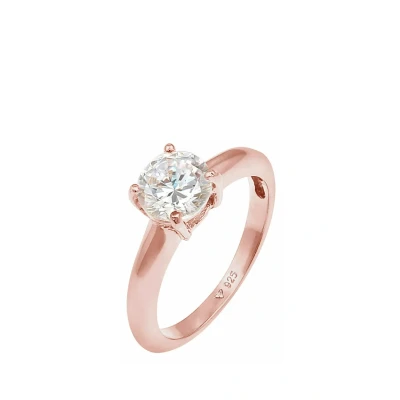 Abbildung von Elli Solitaire Basic Ring, Damen, Größe: 54, Rosa