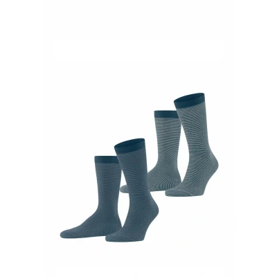 Abbildung von Esprit Allover Stripe 2PACK Socken, Herren, Größe: 43 46, Sortiment