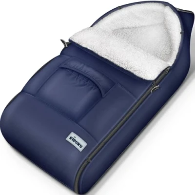 Abbildung von KIDUKU Winterfußsack für Kinderwagen Buggy Babyfußsack waschbar Fußsack Babyschale mit Reißverschluss &amp; Tasche