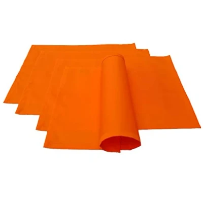 Abbildung von Platzset Tischset Platzdeckchen 4 Stück ca. 46 x 36 cm aus Baumwolle Viele Farben (Orange)