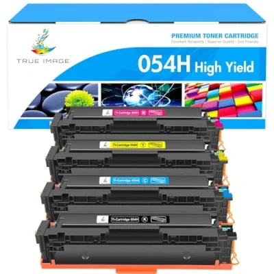 Abbildung von TRUE IMAGE 054H 054 Kompatibel für Canon Toner Cartridge i SENSYS MF643Cdw MF645Cx MF641Cw LBP623Cdw LBP621Cw MF642Cdw MF644Cdw LBP622Cdw MF640C (Schwarz Cyan Gelb Magenta, 4er Pack)