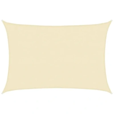 Abbildung von vidaXL Sonnensegel Sonnenschutz Windschutz Sonnendach UV Schutz Sonnenschutzsegel Schattenspender Garten Terrasse Balkon 160g/m² Creme 3x5m HDPE
