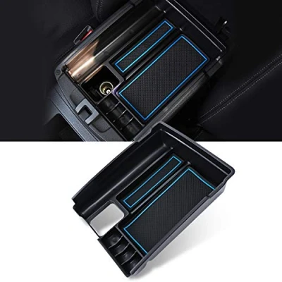Abbildung von YEE PIN kompatibel Mit x Trail t32 2014+ Mittelkonsole Armlehne Organizer Aufbewahrungsbox Autozubehör einlegen Rutschfestermatte Auto Center Console Handschuhfach