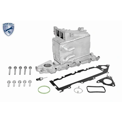 Abbildung von VEMO V10 60 0077 Ladeluftkühler mit Sensor, ohne AGR Ventil, Schraubensatz Dichtungen SKODA: Octavia 3 Combi, Schrägheck