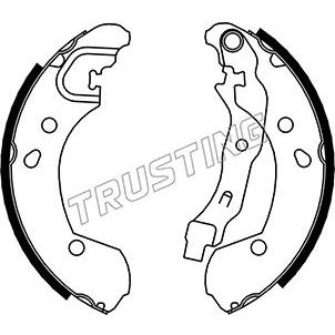 Abbildung von TRUSTING 067.192 Bremsbacken 203,0mm 38mm RENAULT: CLIO 2, 3, Modus / Grand Modus, NISSAN: Micra C+C Note I