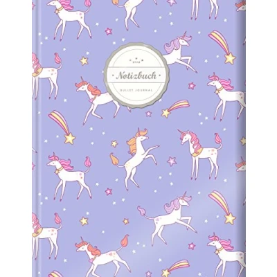 Abbildung von BULLET JOURNAL (©Star, A4, 156 Seiten, Softcover) Mit Register XXL Punktraster Notizbuch, Tagebuch, Gepunktete Dot Grid Notebook, „Einhorn“