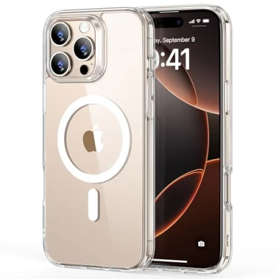 Abbildung von ESR für iPhone 16 Pro Hülle, kompatibel mit MagSafe, Kameraschutz, stoßfeste dünne widersteht Vergilbung und Kratzern, magnetische Handyhülle Pro, Klar