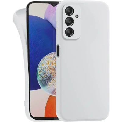 Abbildung von MyGadget Hülle für Samsung Galaxy A14 5G robuste Silikon Schutzhülle TPU Case Slim Silikonhülle Back Cover Kratzfest Handyhülle Matt Weiß