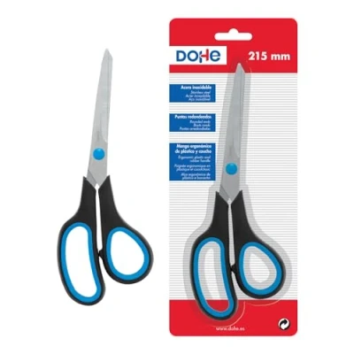 Abbildung von DOHE Schere aus Kunststoff und Gummi. 21 cm Schwarz/Blau