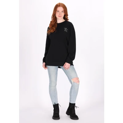 Abbildung von DREIMASTER Vintage Damen Sweatshirt XXL / Schwarz 80% Recycled Cotton 20% Polyester