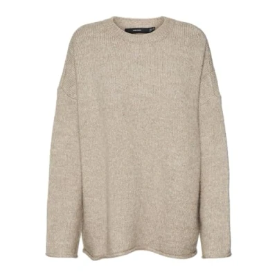 Abbildung von Vero Moda Vmnoelle Oneck Strickpullover Silver mink melange, Damen, Größe: Medium, melange